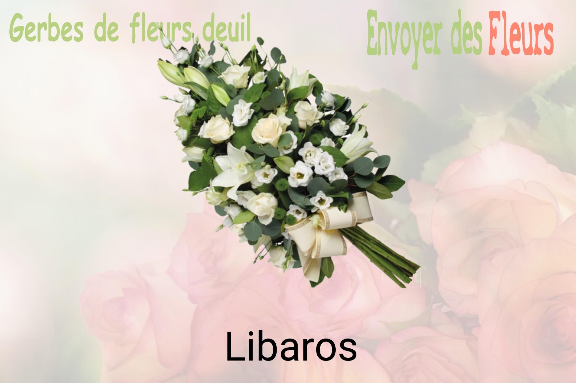Gerbe de fleurs de deuil livrée à Libaros